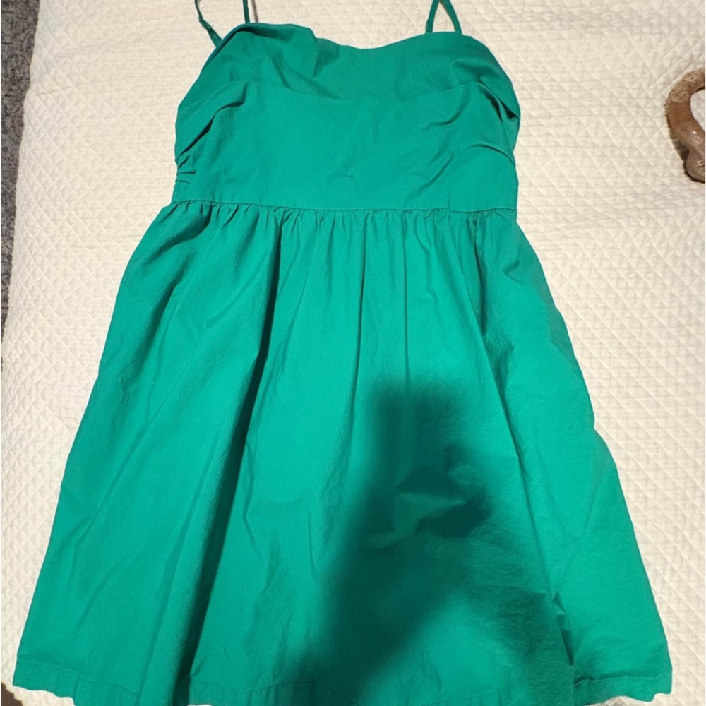 Vibrant Green Spaghetti Strap Dress
